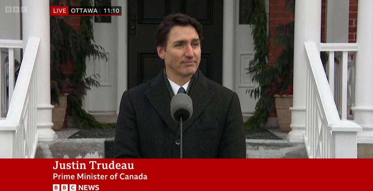 Trudeau announced his resignation