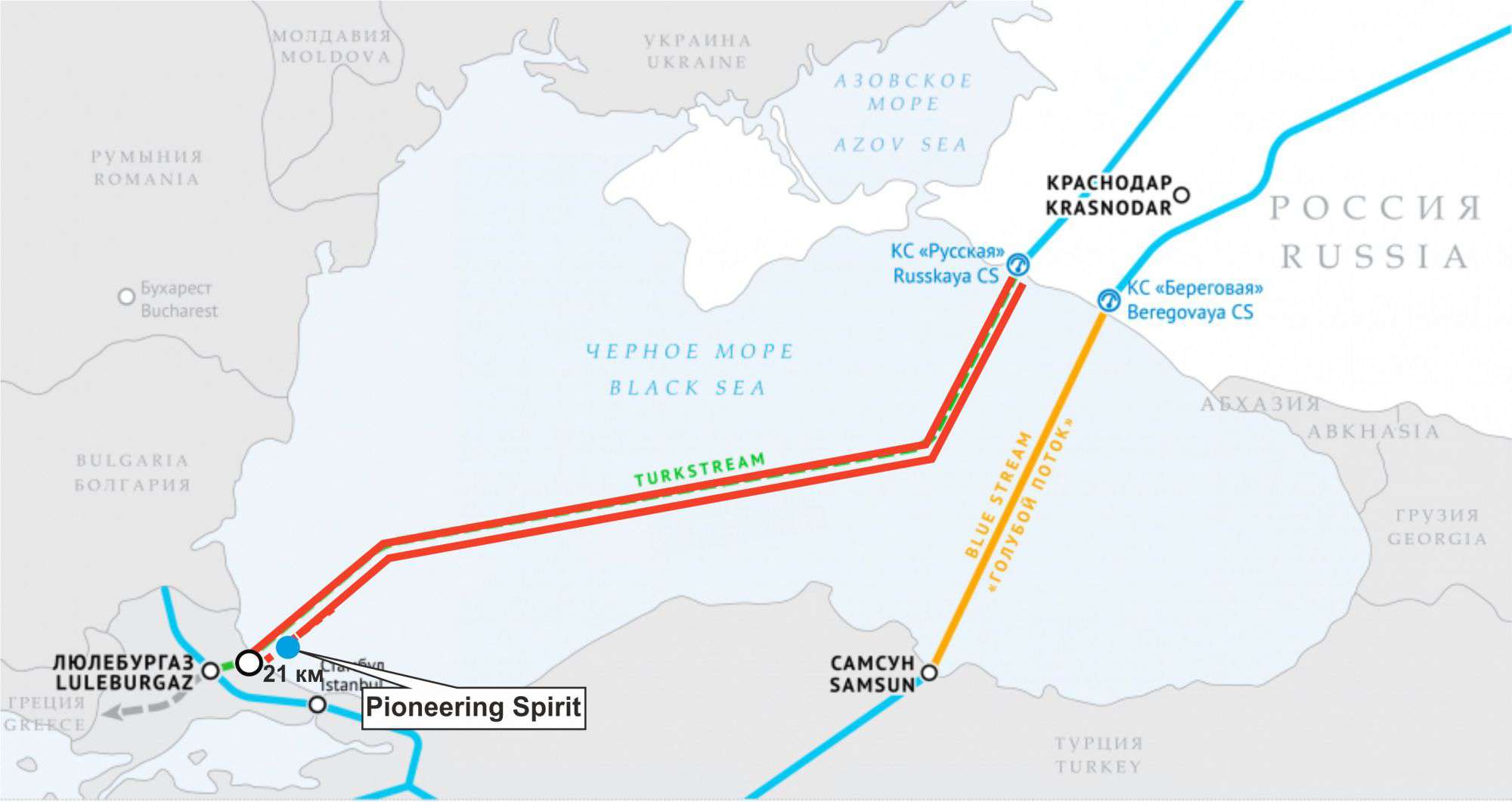 Ukrainian drones attacked the "Turkish Stream". Ministry of Defense of the Russian Federation