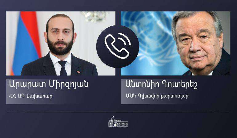 Мирзоян и Гутерриш обсудили последние события в регионе