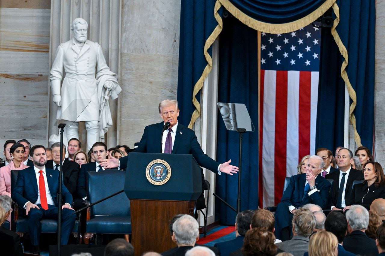 Donald Trump, the 47th president of the USA; what did he say in the first speech?