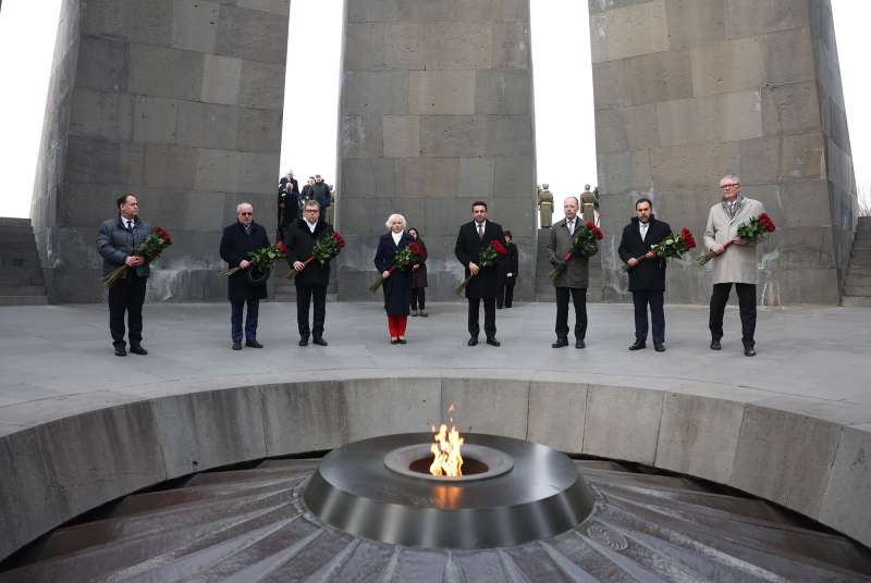 Parliamentarians from Northern Europe-Baltic countries at Tsitsernakaberd