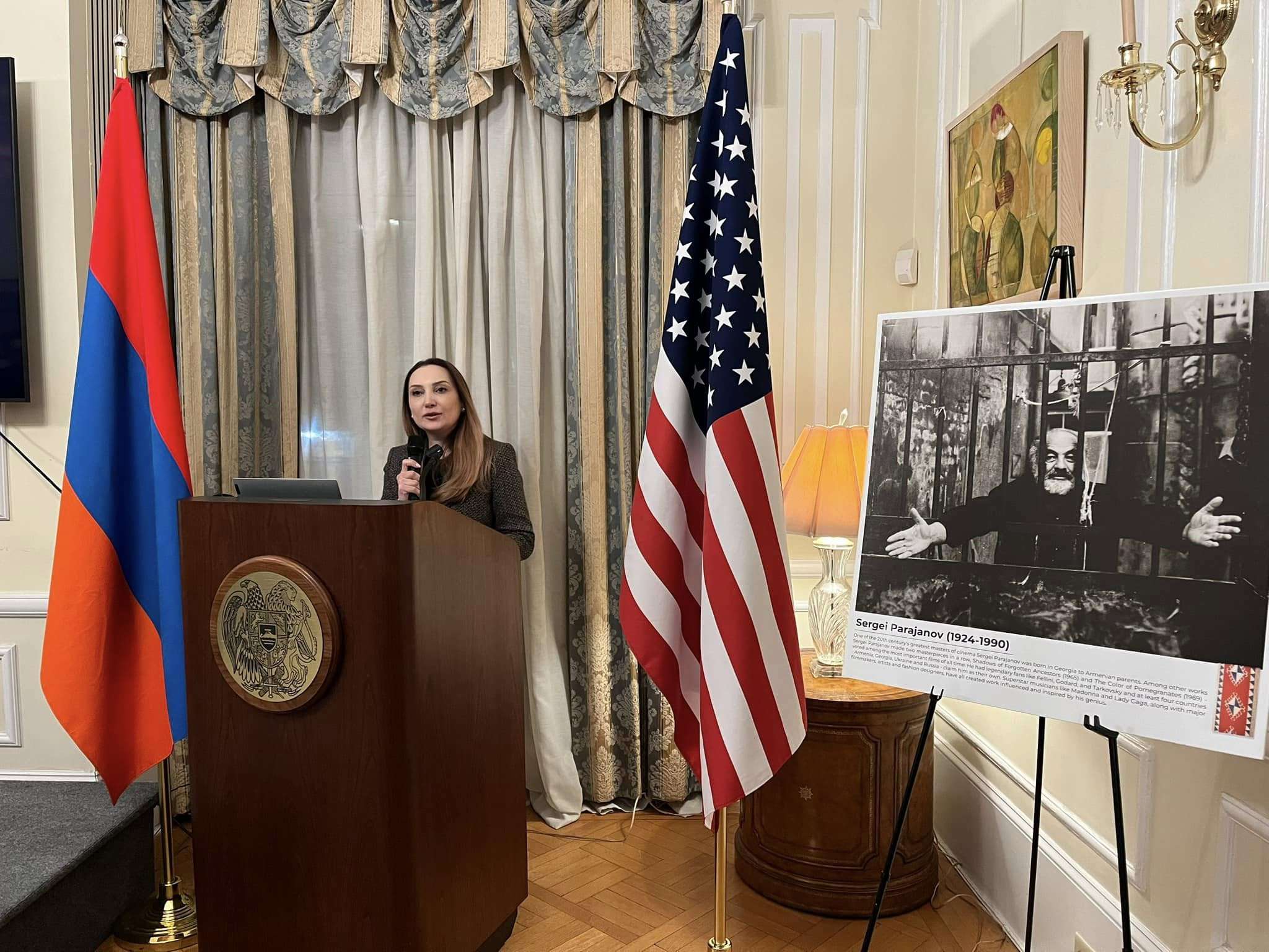 An evening dedicated to Parajanov was organized at the initiative of the Armenian Embassy in the US
