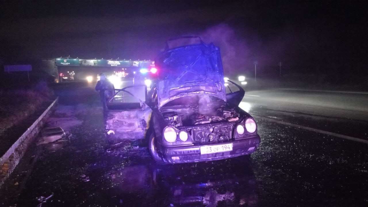 Երևան-Սևան ավտոճանապարհին ավտոմեքենա է այրվել