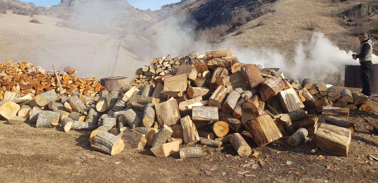 Աչաջուրում հայտնաբերվել են մեծ թվով հատված հացենի, 15 ածխահոր, 82 պարկ փայտածուխ (ԼՈՒՍԱՆԿԱՐՆԵՐ)