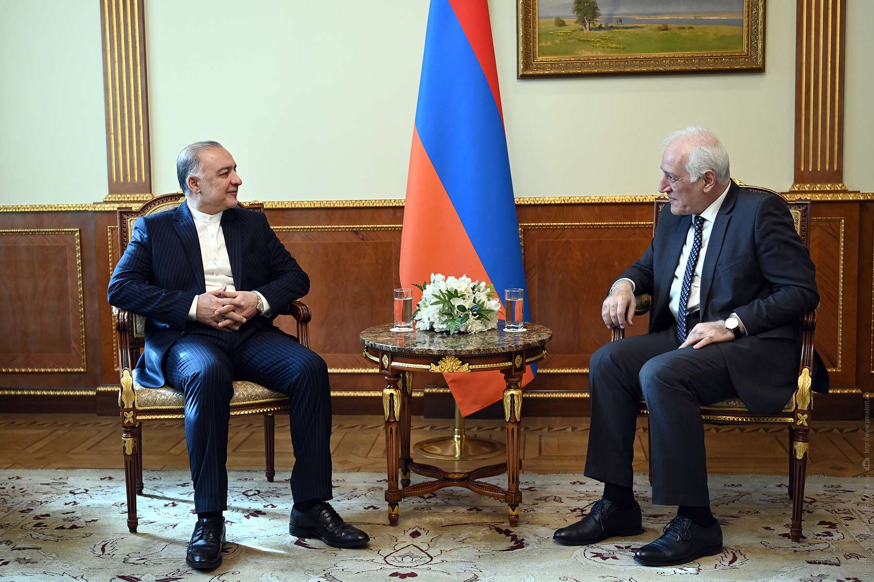 The Iranian ambassador was hosted at the presidential palace