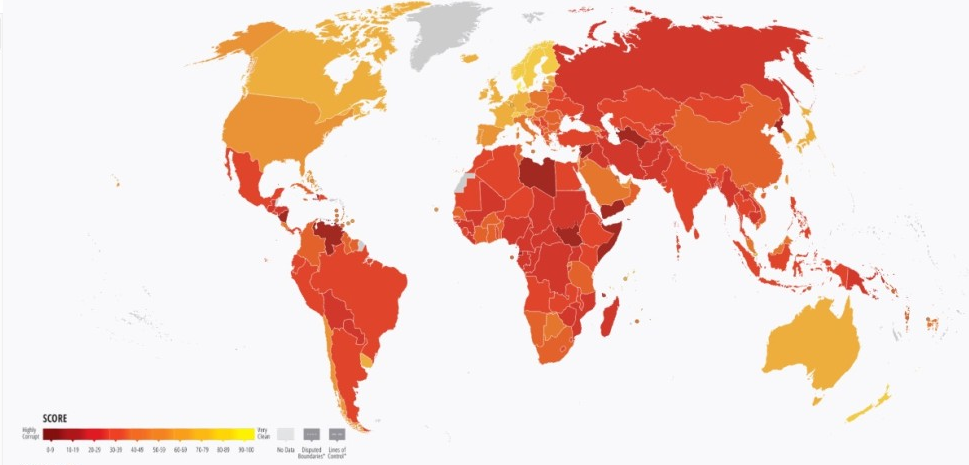 Armenia ranks 63rd in the Corruption Perceptions Report
