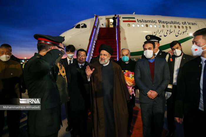 The Iranian president arrived in Beijing