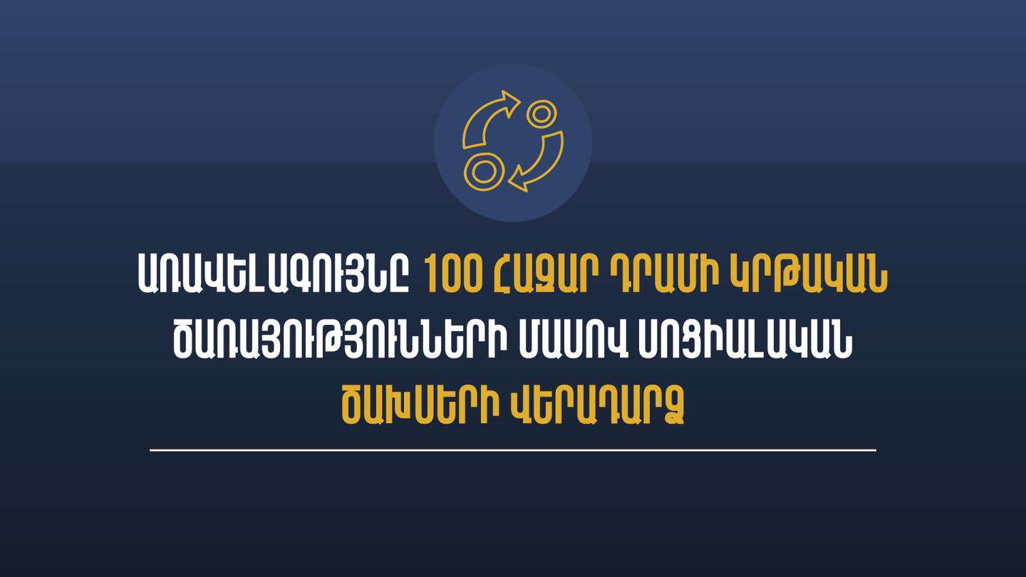 Հայտարարագրողների սոցիալական կրեդիտների վերադարձի շրջանակն ընդլայնվել է
