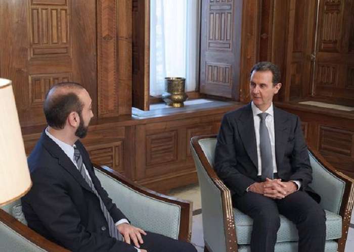 Ararat Mirzoyan was received by the country's president Bashar al-Assad in Syria