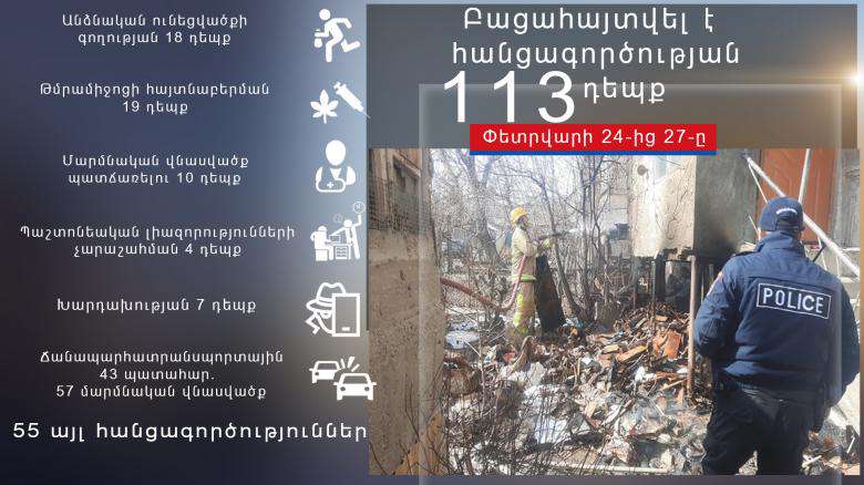 Ի՞նչ հանցագործություններ են բացահայտվել անցած երեք օրերին