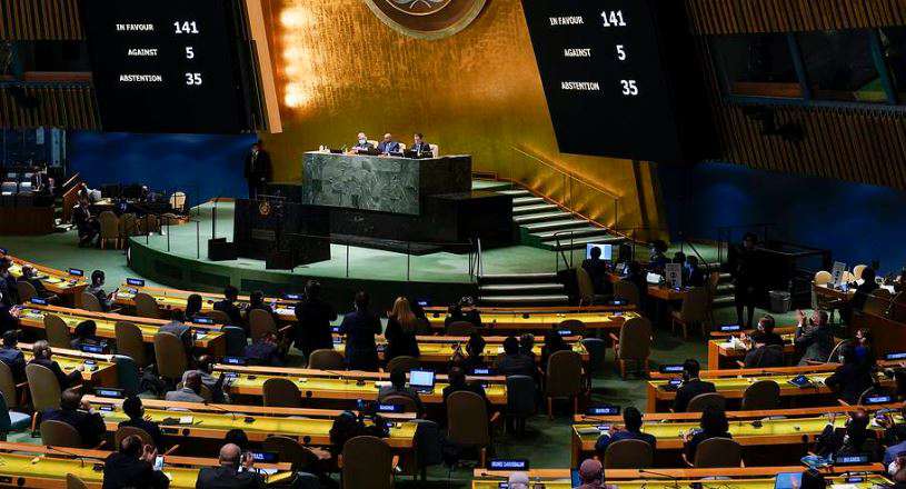 Армения воздержалась при голосовании против России в ООН