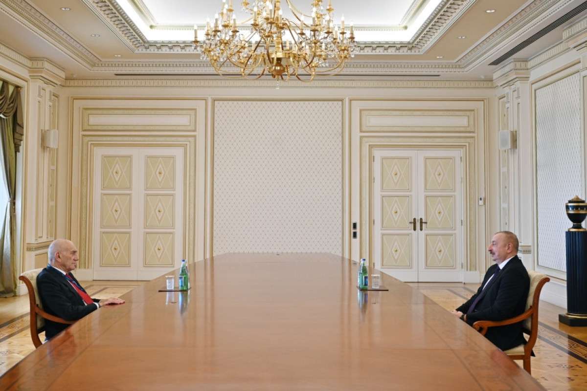 Aliyev met the former Prime Minister of Israel