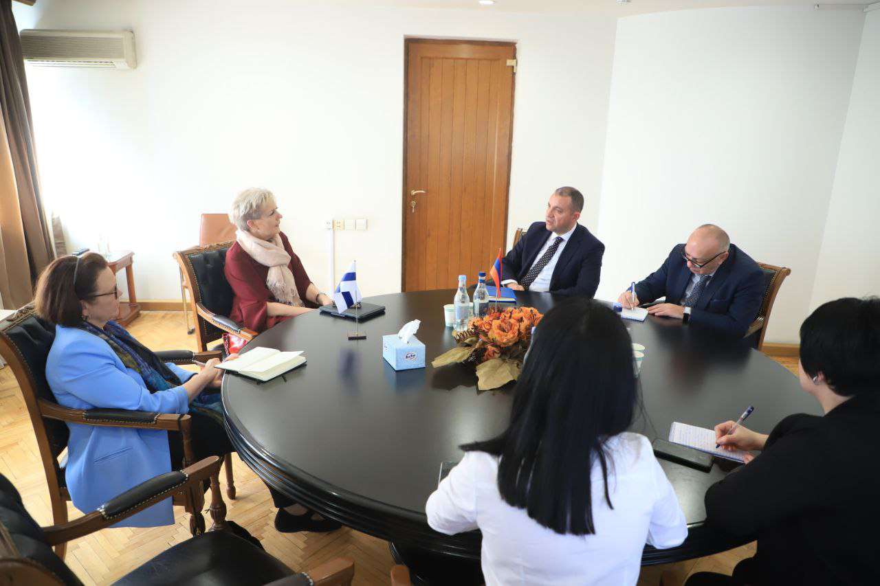 "There is great potential for cooperation," Kerobyan to the Ambassador of Finland