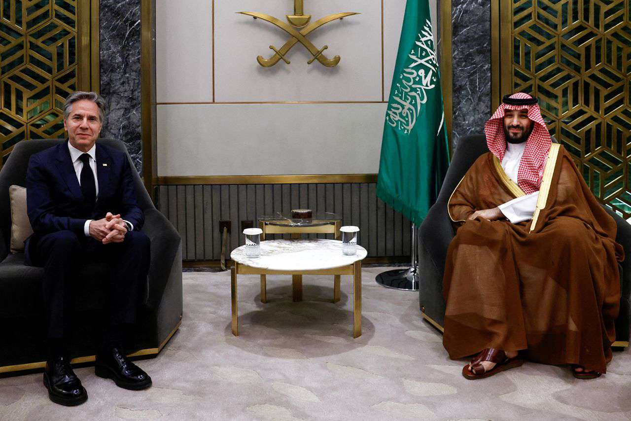 The crown prince of Saudi Arabia reminded Blinken about the ceasefire