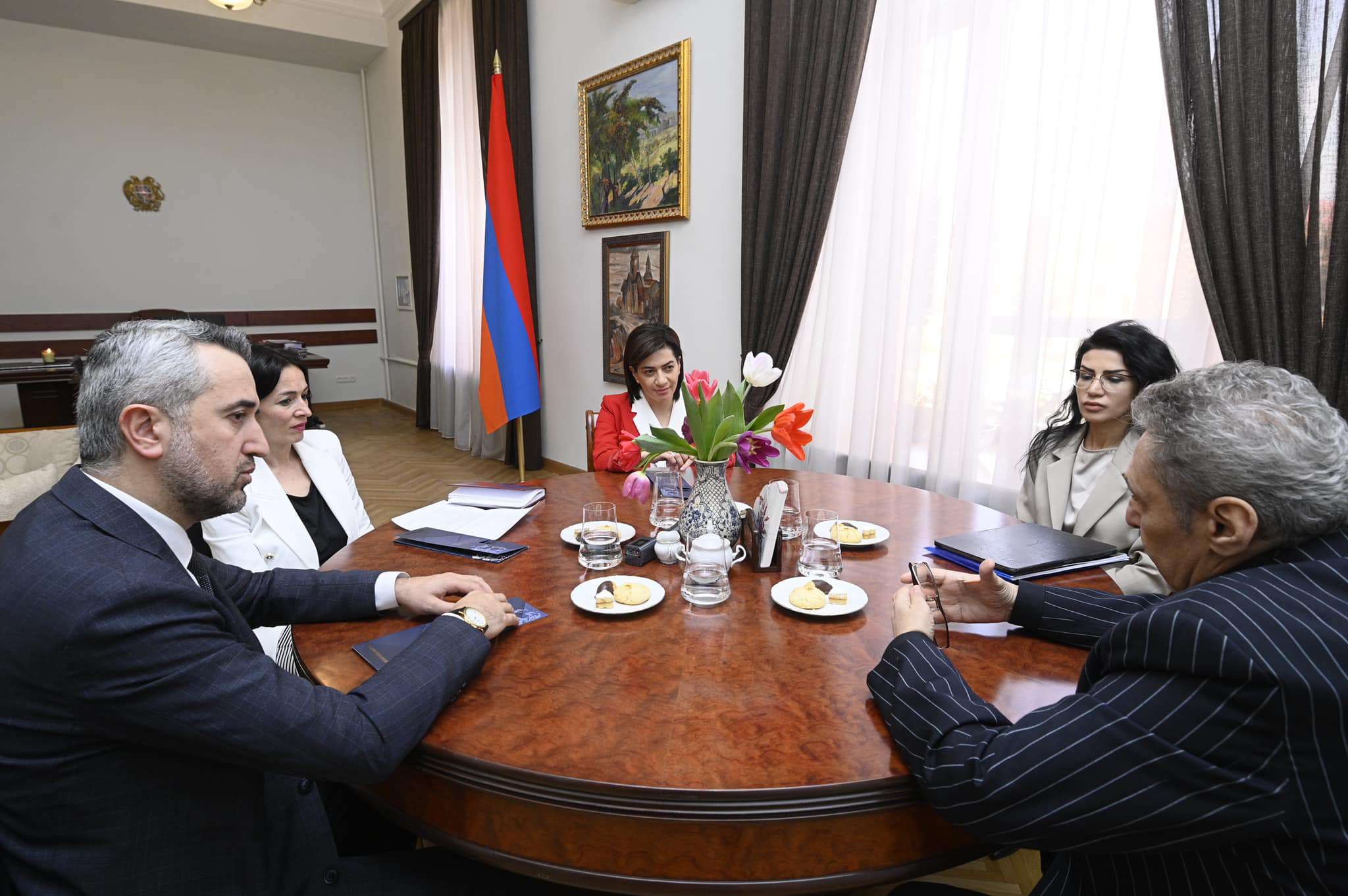 Anna Hakobyan received Barsegh Tumanyan and Siranush Galoyan