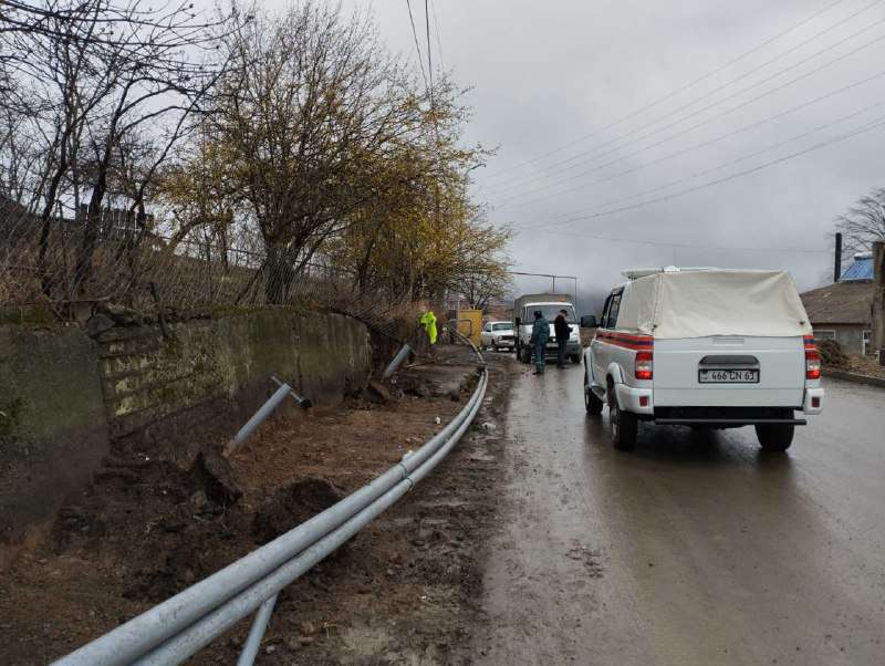 Փլուզում Սանահինում. վնասվել է գազատար խողովակը