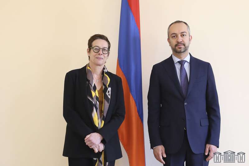 Эдуард Агаджанян встретился с Чрезвычайным и Полномочным послом Франции в Армении Анн Луйо