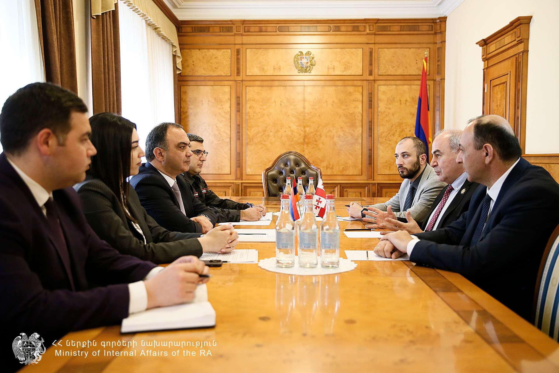Ghazaryan highly appreciated the close relations between the Ministries of Internal Affairs of Armenia and Georgia