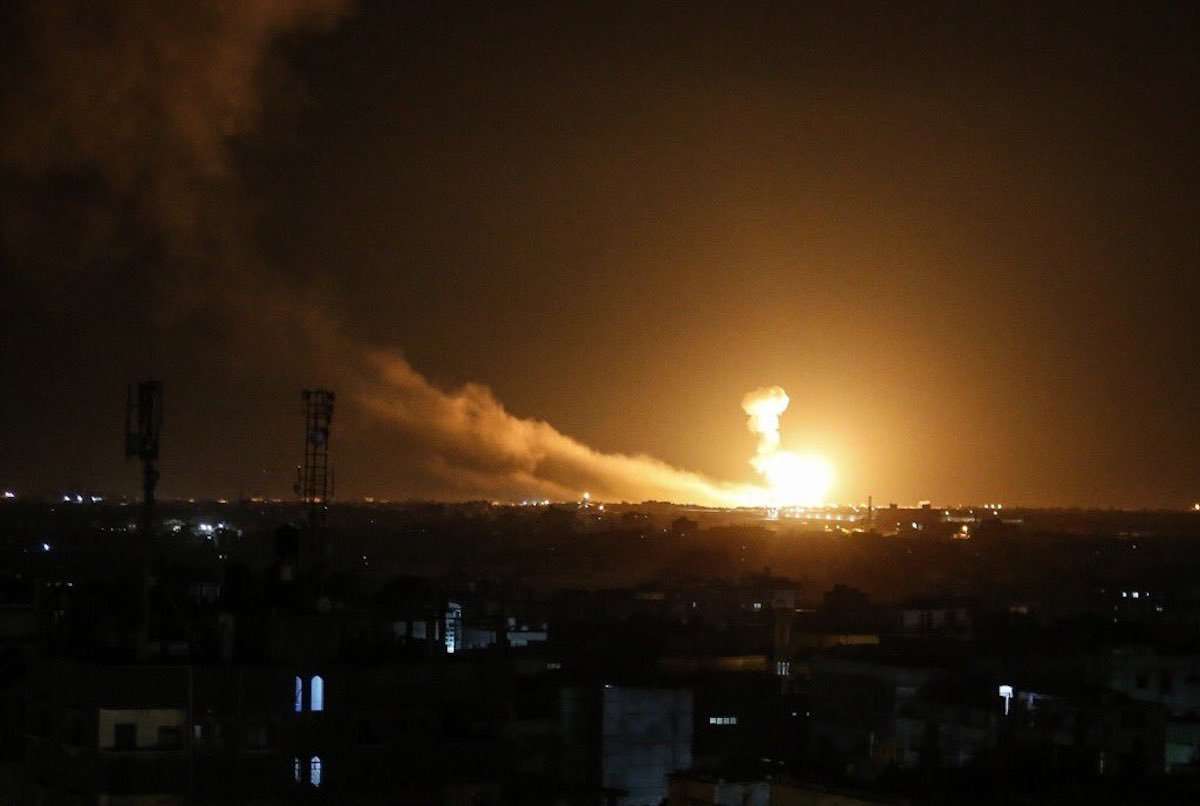 Israel shelled the area around Damascus