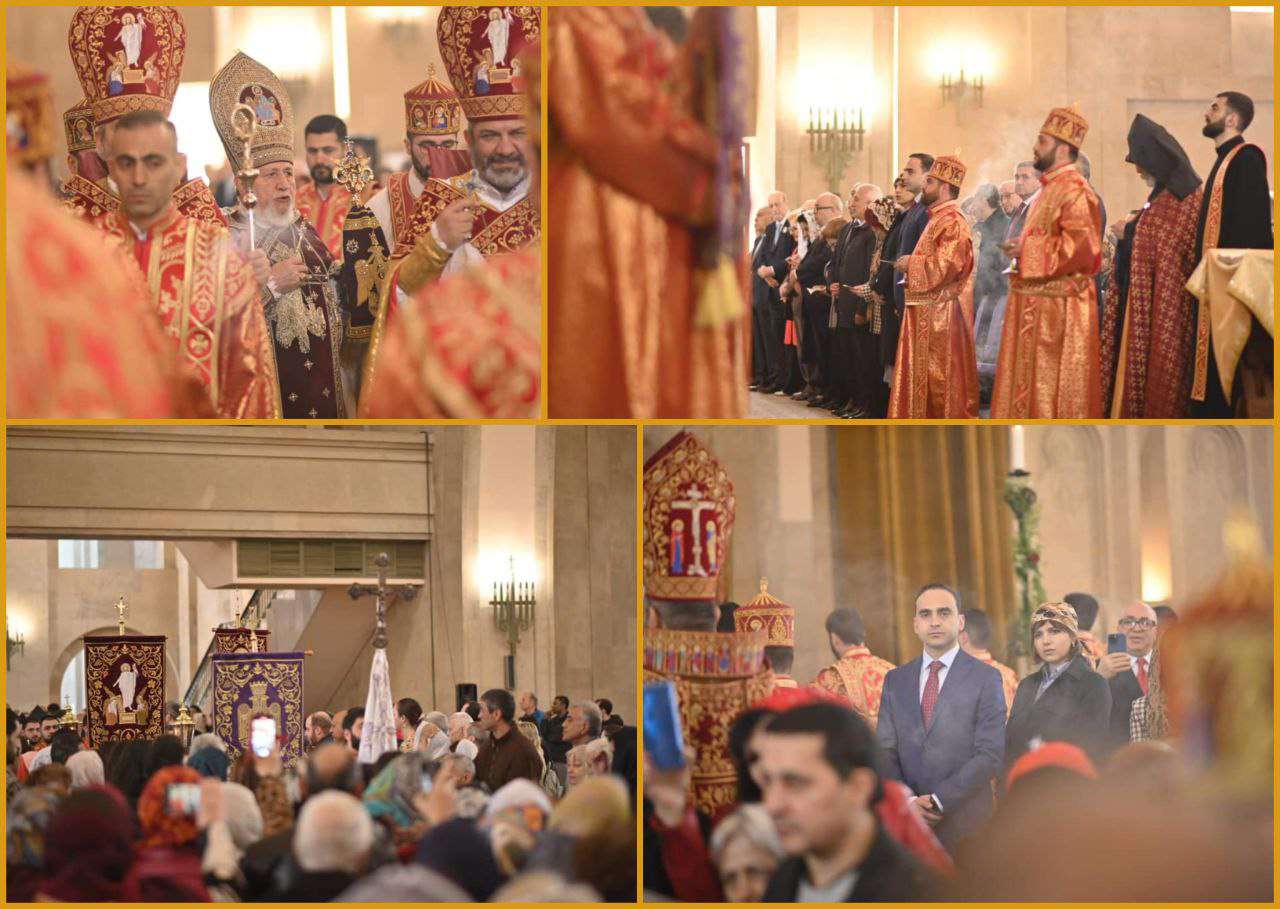 В соборе Григория Просветителя отслужена патриаршая литургия Святого Воскресения (фото)