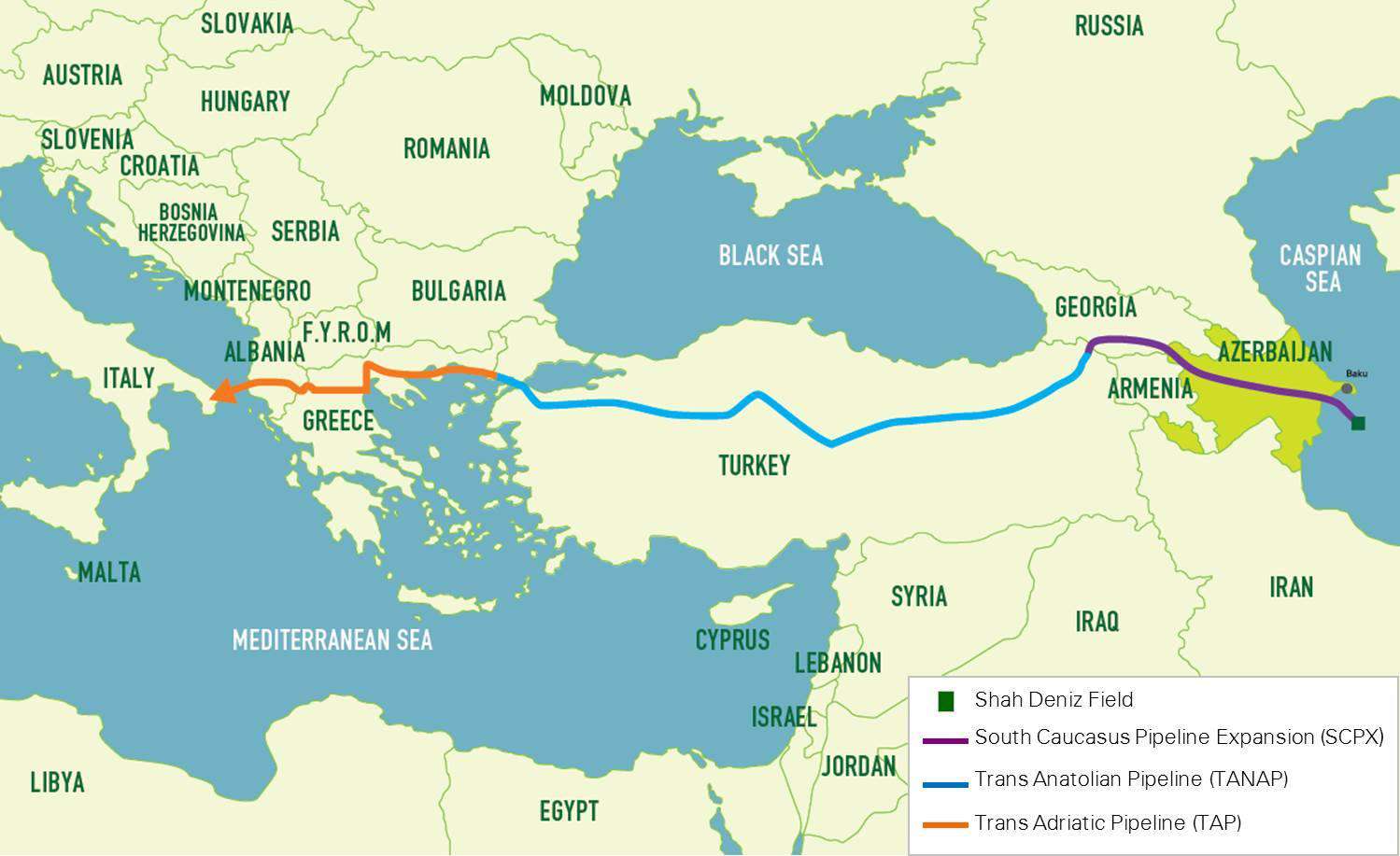 Turkey and Bulgaria will increase gas imports from Azerbaijan
