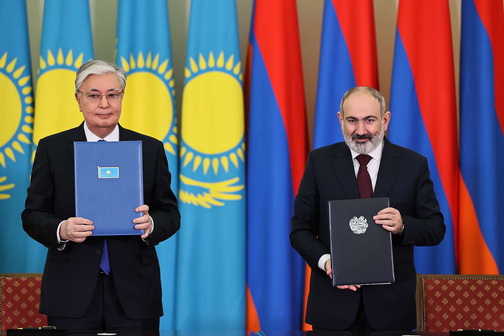 Նիկոլ Փաշինյանը և Կասիմ-Ժոմարտ Տոկաևը ստորագրել են համատեղ հայտարարություն