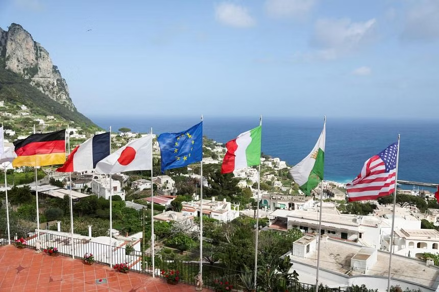 G7 foreign ministers gathered to discuss the situation in the Middle East, Ukraine, and Russia