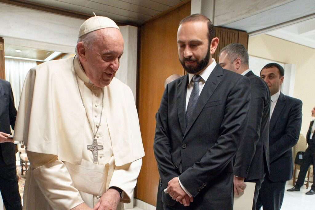 "May the Pontiff's legacy lead us to a more peaceful world." Mirzoyan