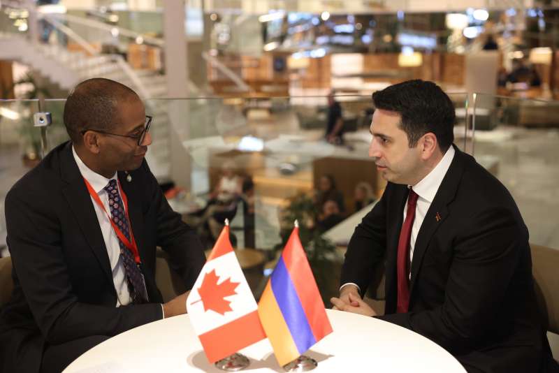 Alen Simonyan met the Speaker of the House of Representatives of the Canadian Parliament
