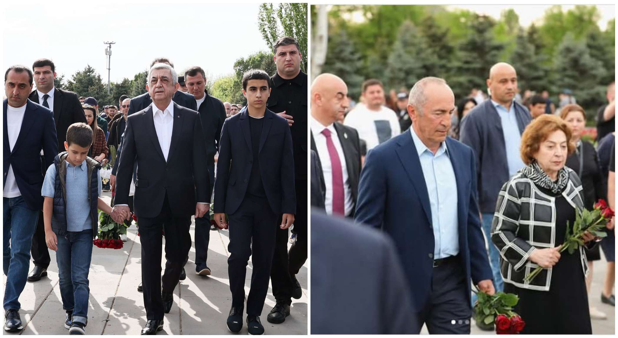 Ծիծեռնակաբերդի հուշահամալիր են այցելել նաև Սերժ Սարգսյանն ու Ռոբերտ Քոչարյանը