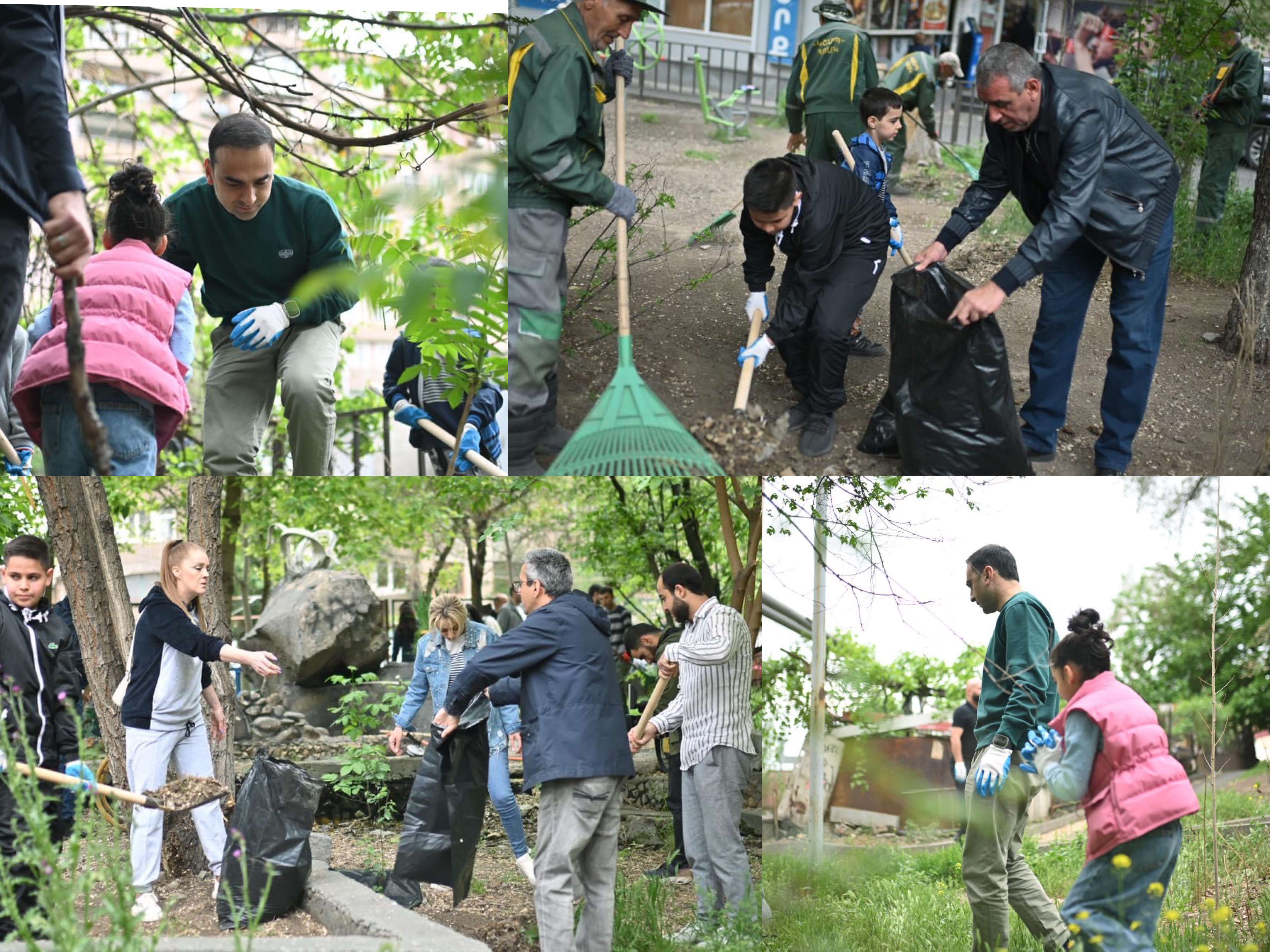 Давайте содержать наш дом в чистоте каждый день. Тигран Авинян принял участие в субботнике (фото)