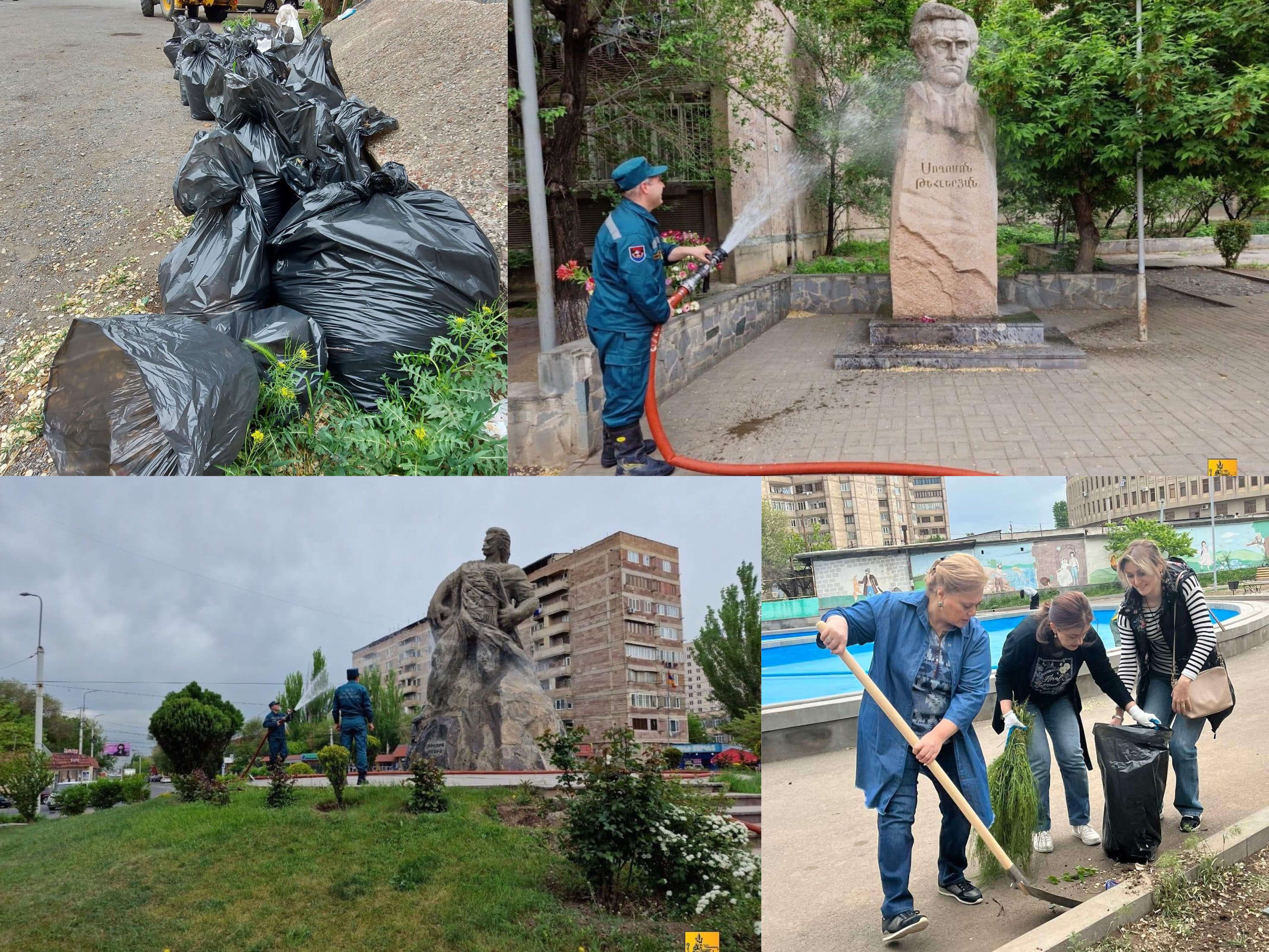Լվացվեցին և մաքրվեցին Աջափնյակում գտնվող հուշարձանները և նրանց շրջակայքը (լուսանկարներ)