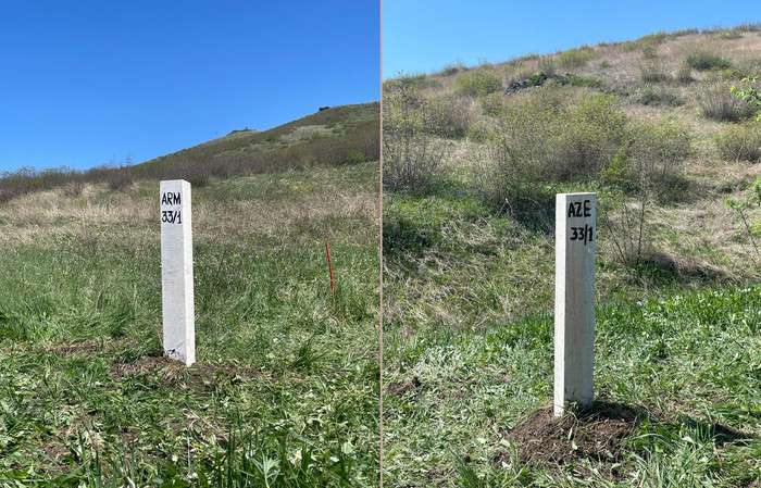 35 border posts were installed on the border between Armenia and Azerbaijan