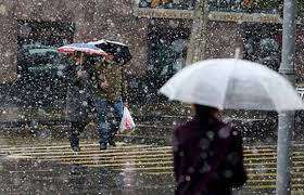 Rain and thunderstorms are expected, with snow in mountainous regions