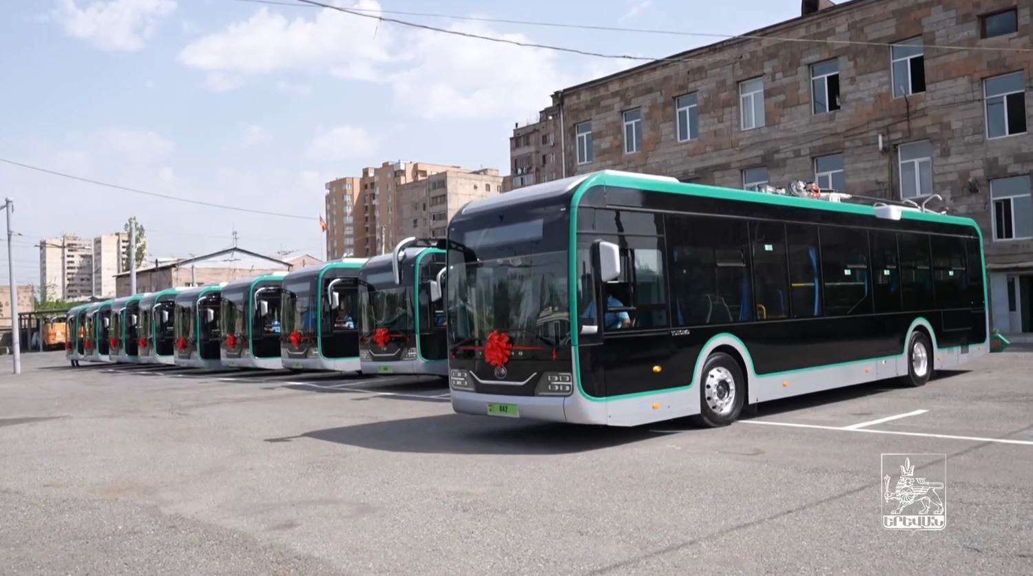 Երևանի տրանսպորտային հավաքակայանը կհամալրվի 15 նոր տրոլեյբուսով և 171 նոր ավտոբուսով