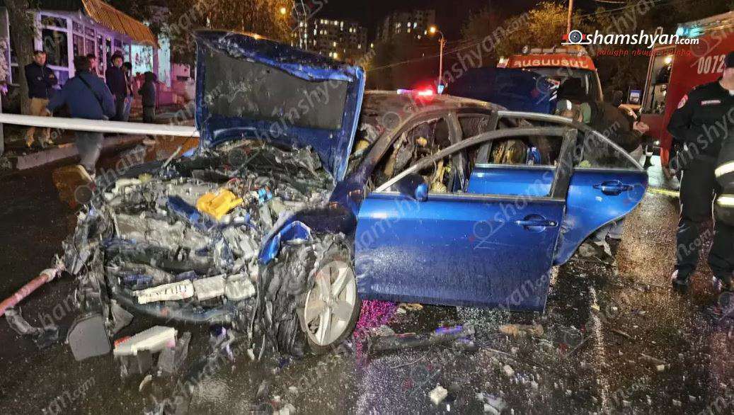 Խոշոր ավտովթար-հրդեհ՝ Երևանում