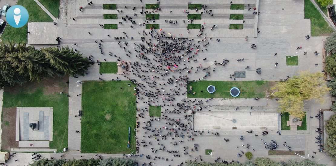 На митинге оппозиции на Театральной площади Гюмри присутствовало около 1150 человек