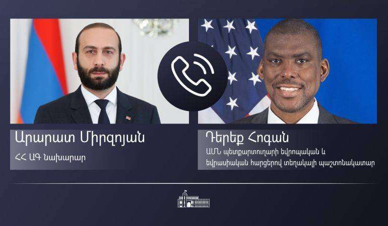 Ararat Mirzoyan had a telephone conversation with the acting US Deputy Secretary of State
