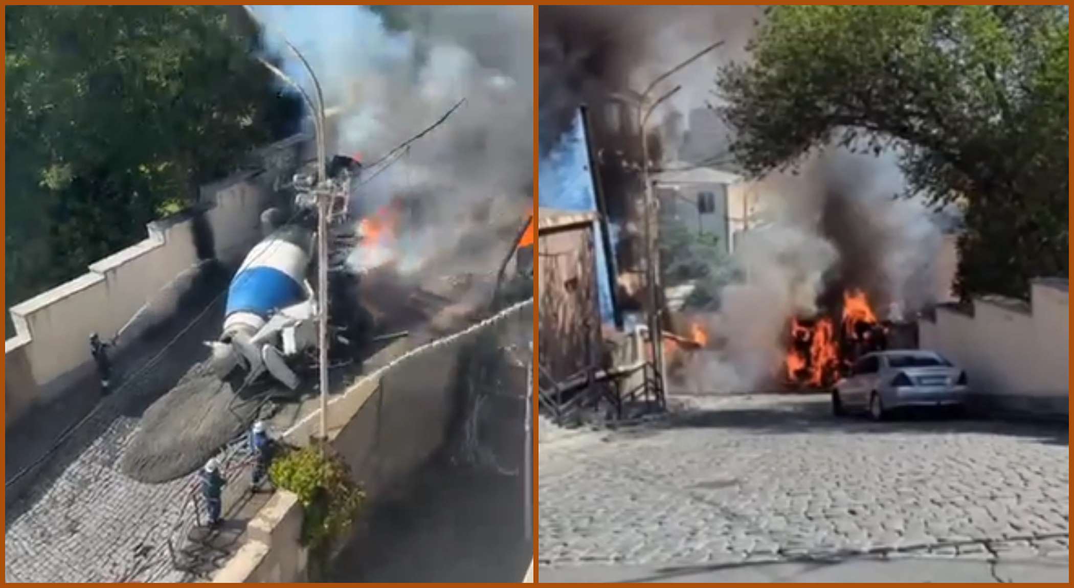 Այրվել է չորս մեքենա. ՆԳՆ-ն՝ պայթյունի մասին