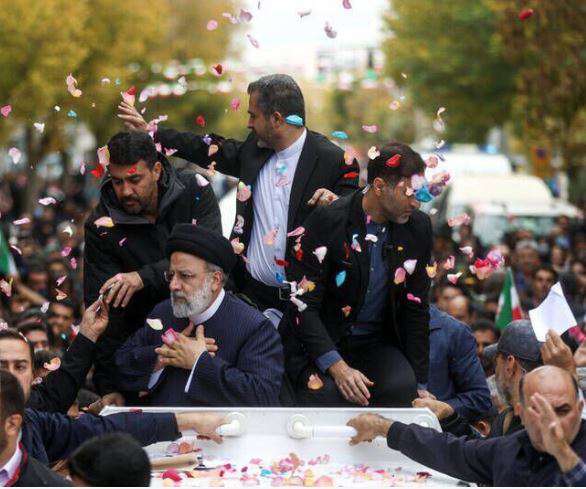 The remains of the Iranian president and officials were moved to Tabriz