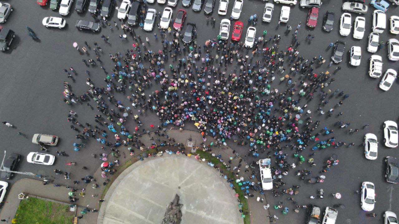 Митинг оппозиции возле памятника Давиду Сасунскому (ФОТО)