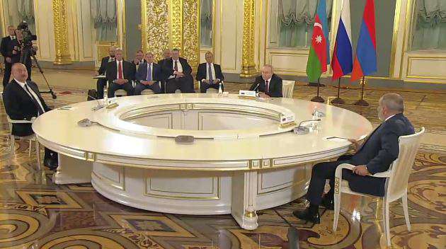 The Putin-Pashinyan-Aliev meeting has started in the Kremlin