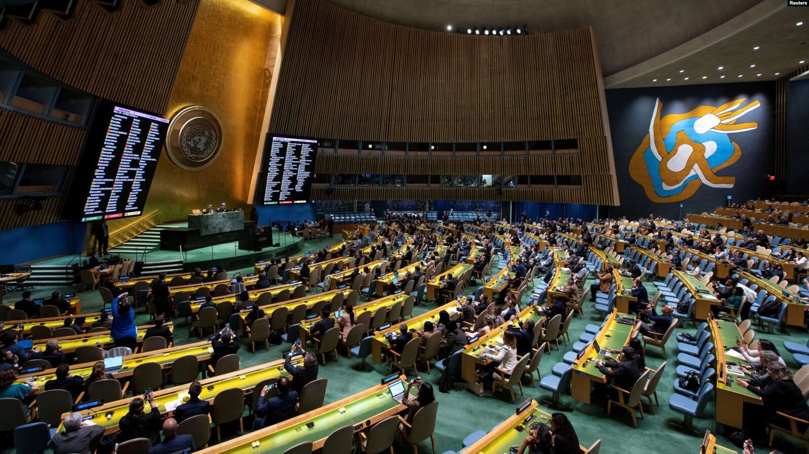 For the first time, Armenia voted in favor of the resolution concerning Georgia, while Russia voted against it