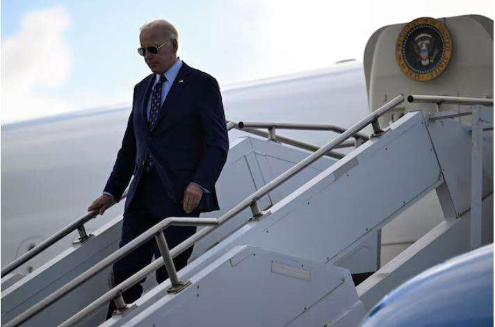 Biden arrived in France