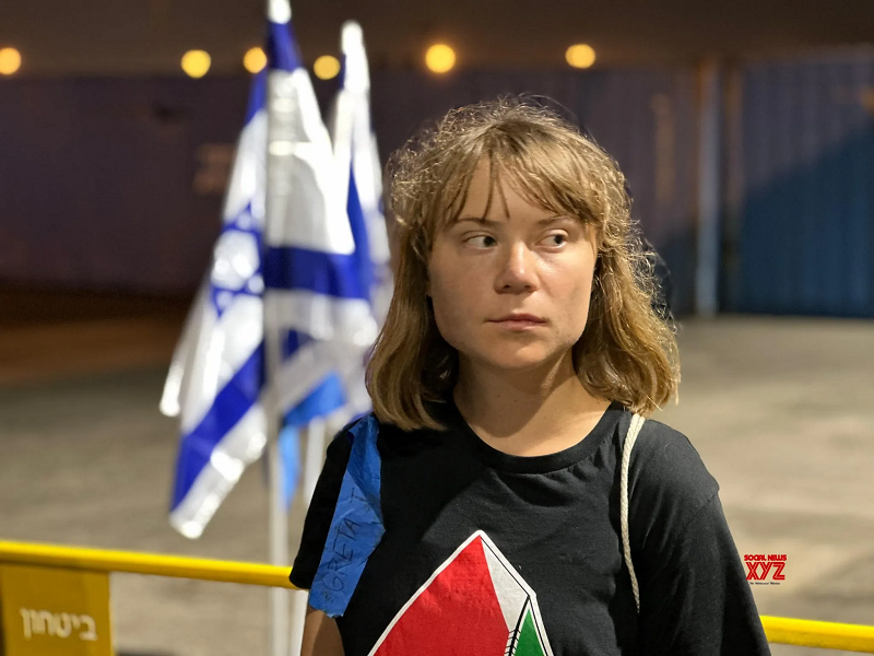 Thunberg and others were taken to the airport to be deported from Israel