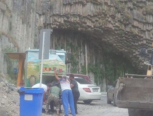 Строение, расположенное в районе монумента «Симфония камней» демонтировано