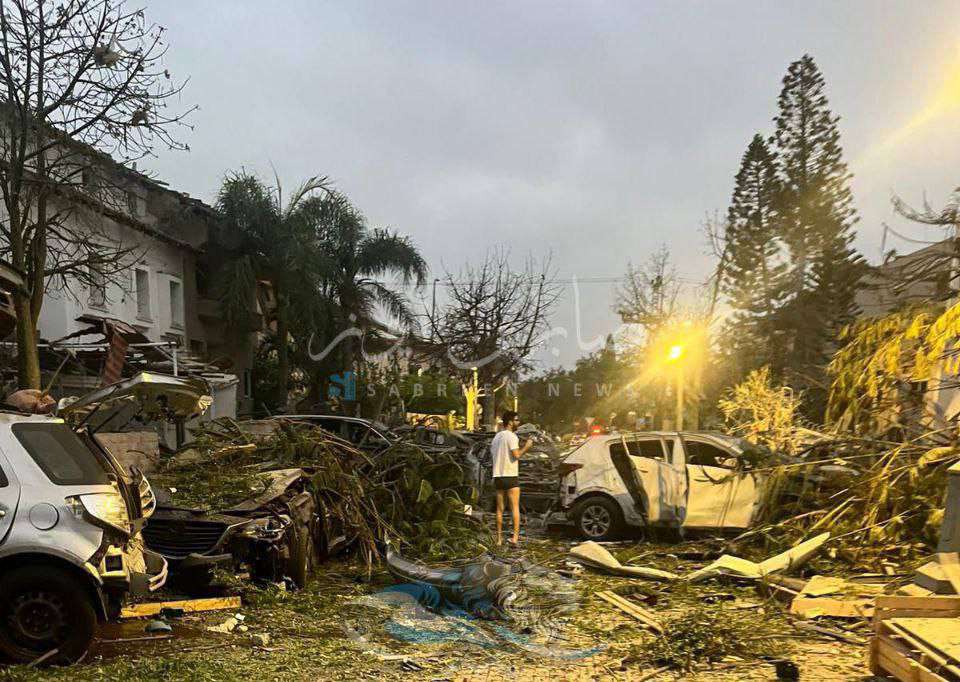 Destruction in Tel Aviv