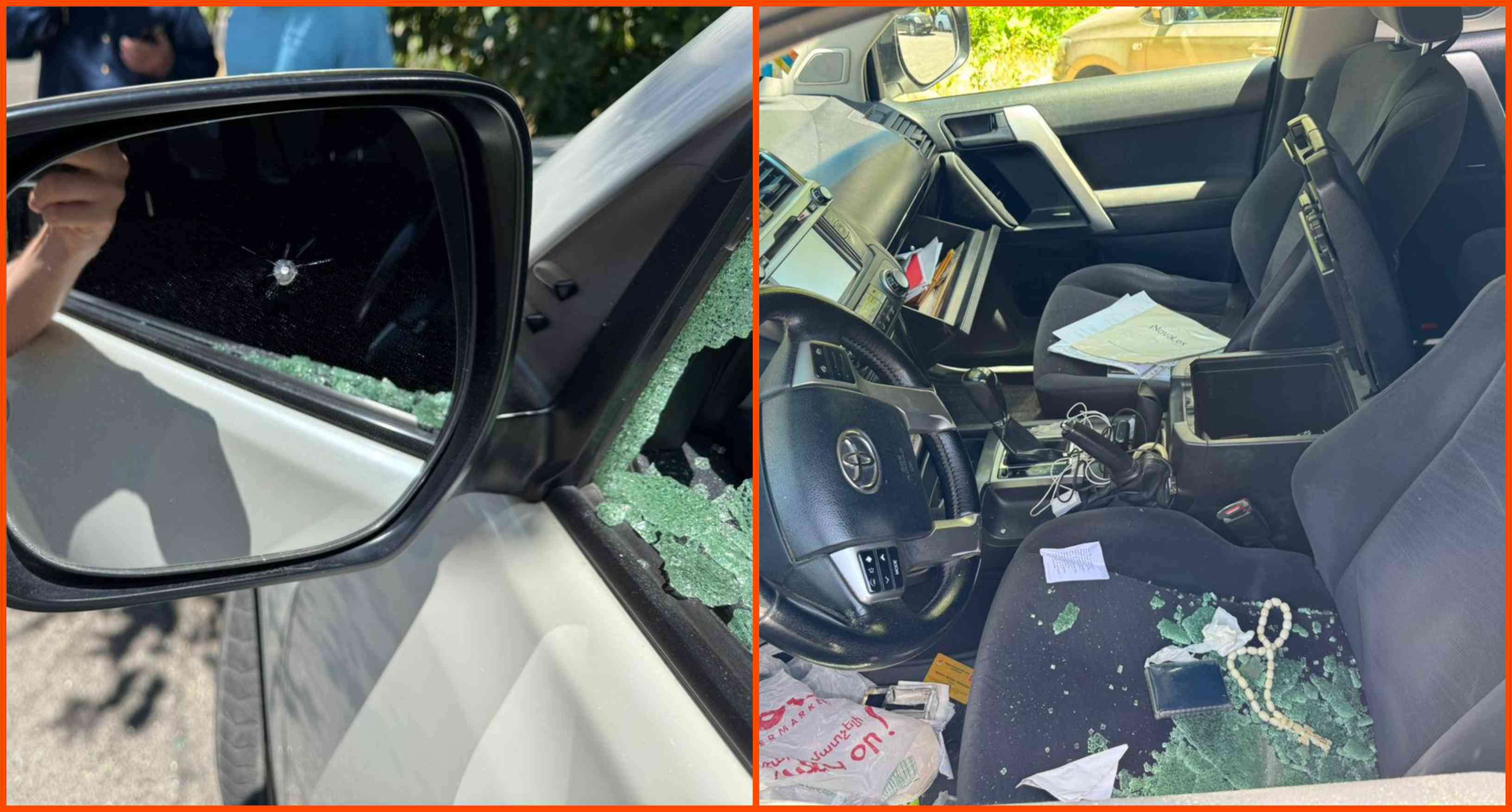 Կոտրել են Գառնիկ Դանիելյանի ավտոմեքենայի դիմապակին և հայելիները