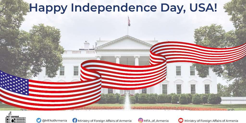 Our warmest and most sincere congratulations to the people of the United States on the 247th anniversary of Independence; RA MFA