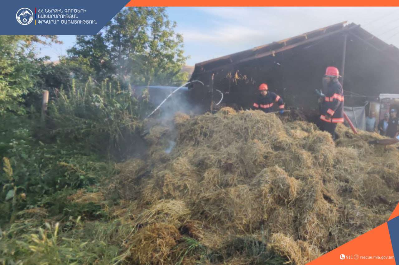 Հրդեհ Շաքի գյուղում․ կանխվել է կրակի տարածումը դեպի մոտակա տներ